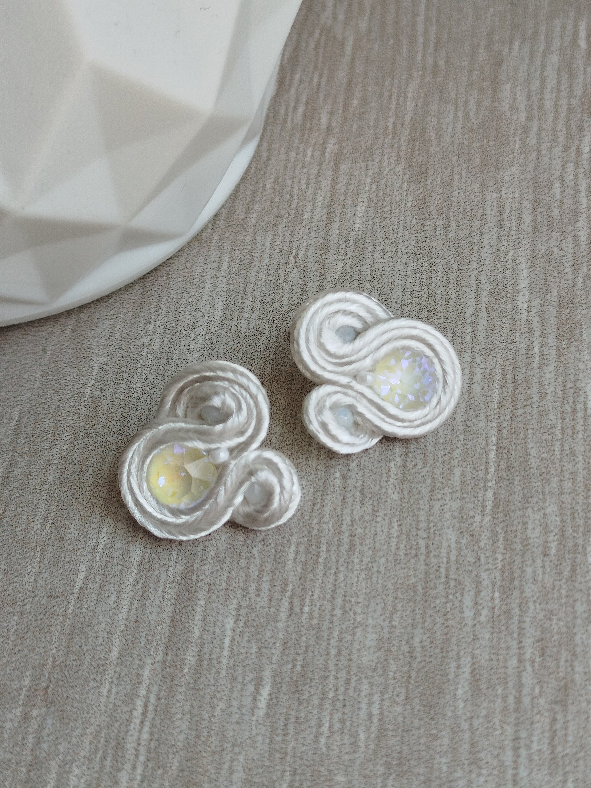 PENDIENTES SOUTACHE ISABELA BLANCO - 2