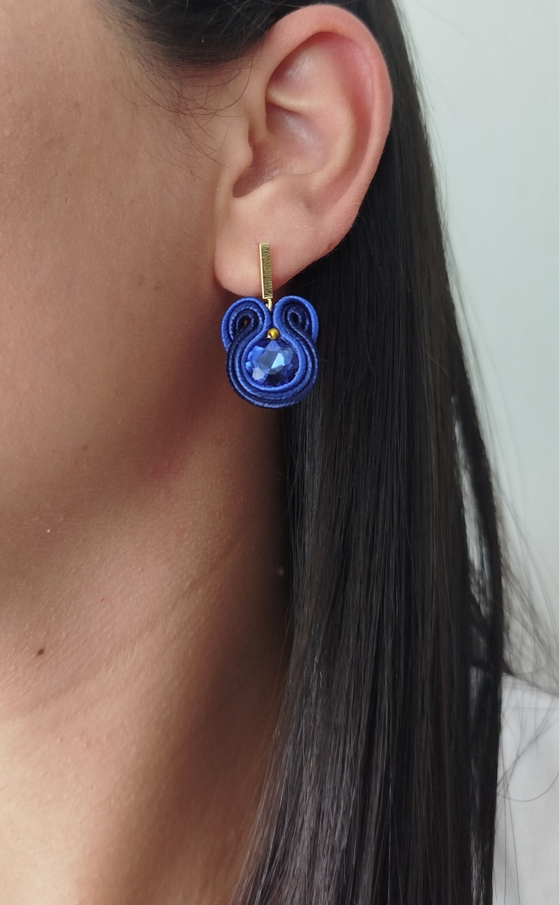 PENDIENTES SOUTACHE AURORA AZUL - 3
